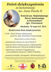 plakat Papieski Konowały 18 V 2014 - Kopia